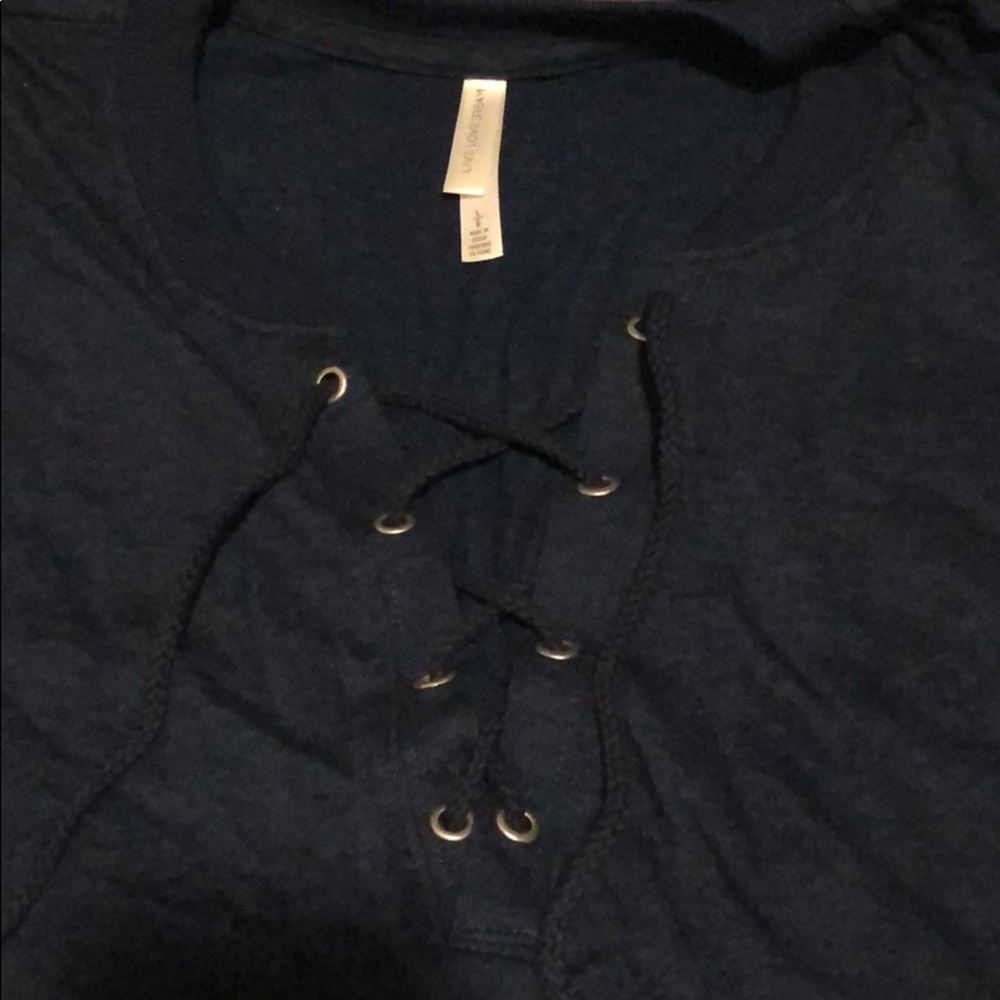 Long sleeve navy blue shirt